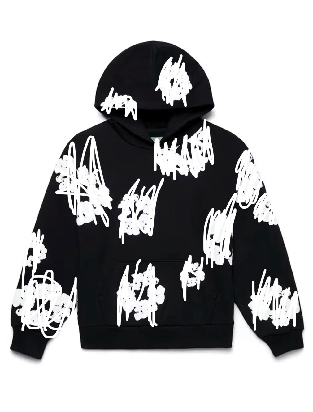 Black flower hoodie