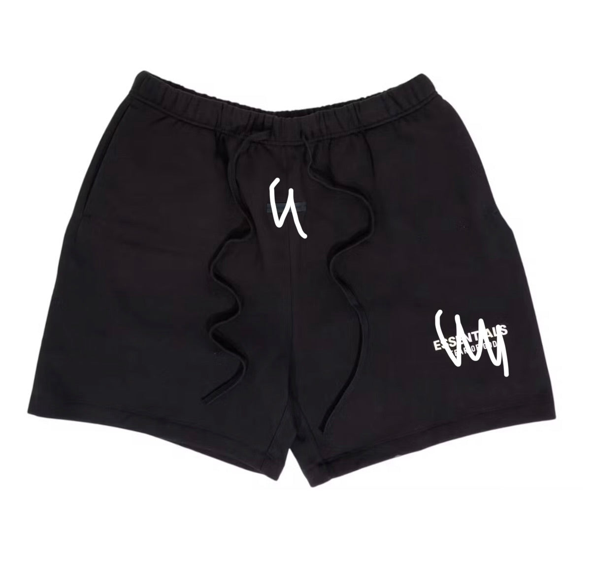 Black and white “casual shorts”