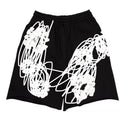 Black “flower” shorts