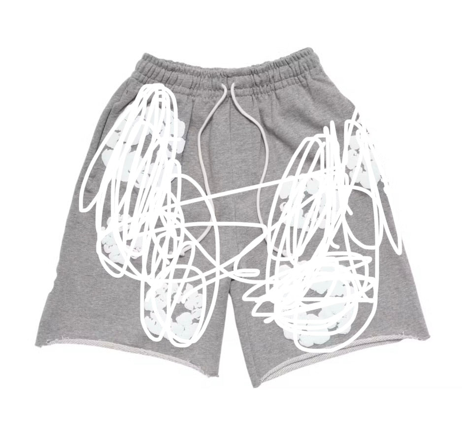 Grey “flower shorts”