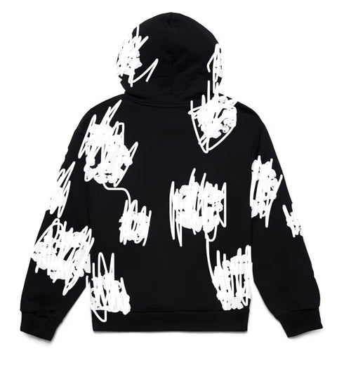 Black flower hoodie