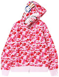 Pink casual “ape” zip up