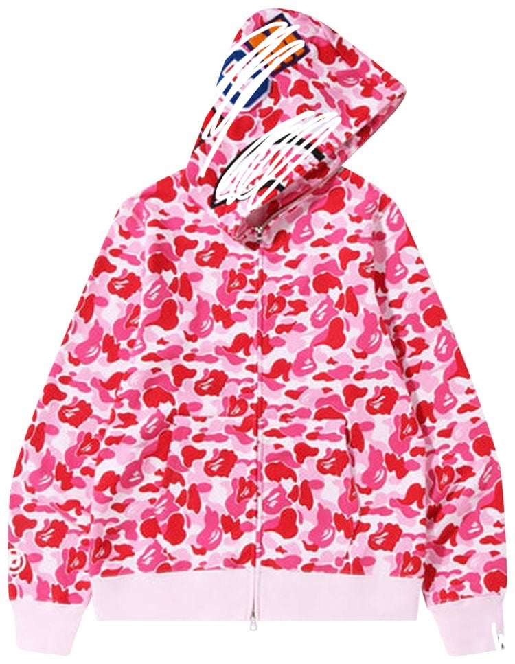 Pink casual “ape” zip up
