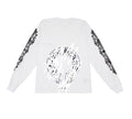 White and black “cross” long sleeve