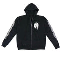 Black “hearts” zip up