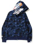 Navy blue casual “ape” zip up